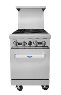 24″ Gas Range with Four (4) Open Burners