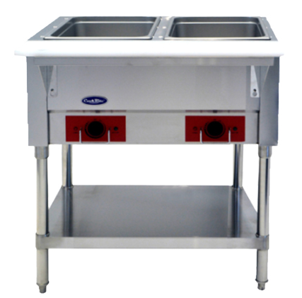 2 Open Well Electric Steam Table